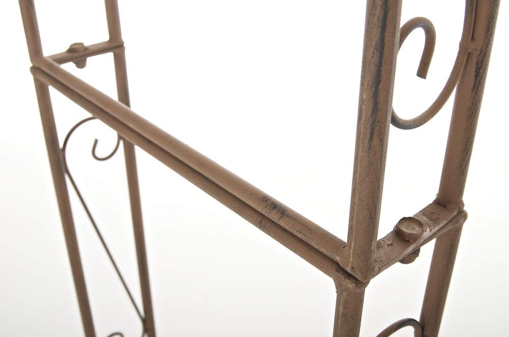 CLP Arcade De Jardin en Fer Forgé Lenz I Arche A Rosiers Robuste Et Stable I Support pour Plantes Grimpantes I Hauteur 264 cm, Couleur:Marron Antique