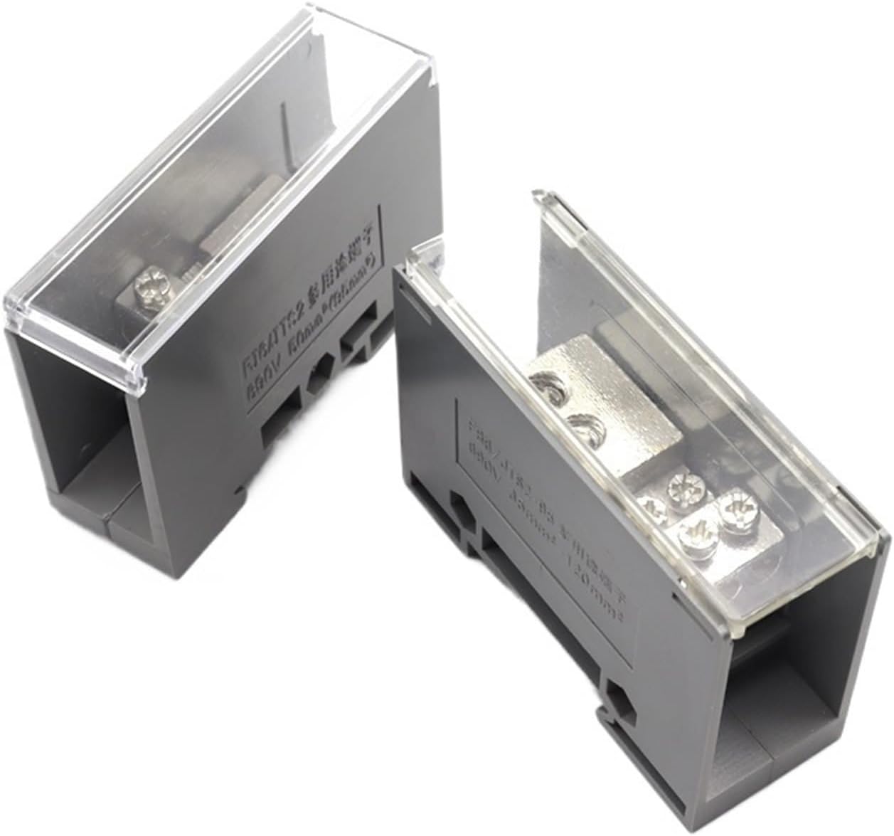 FJ6/JTS2 DIN Rail Terminal Block One in Many Out 100A 150A 250A 690V High Current Electrical Wire Connector Split Junction Box