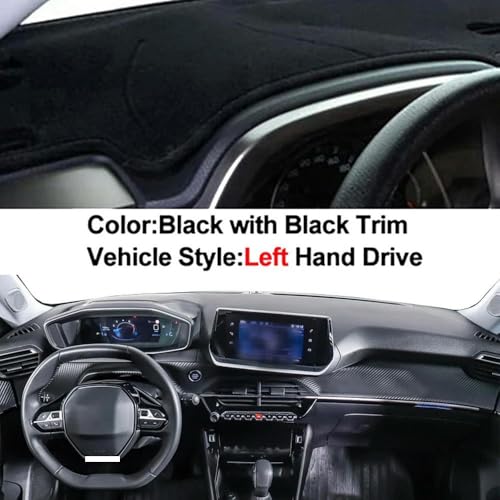 CCHZLJLKP Cubierta del Tablero del Automóvil Alfombrilla para Peugeot 2008 E-2008 GT 2019-2022 Accesorios para Alfombrillas De Tablero