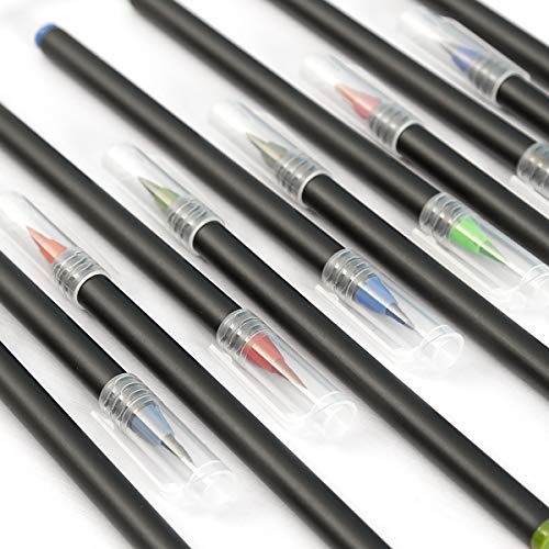 Zwbfu 20 canetas de pincel aquarela vibrantes com dicas de pincel flexível e macio Artistas artistas