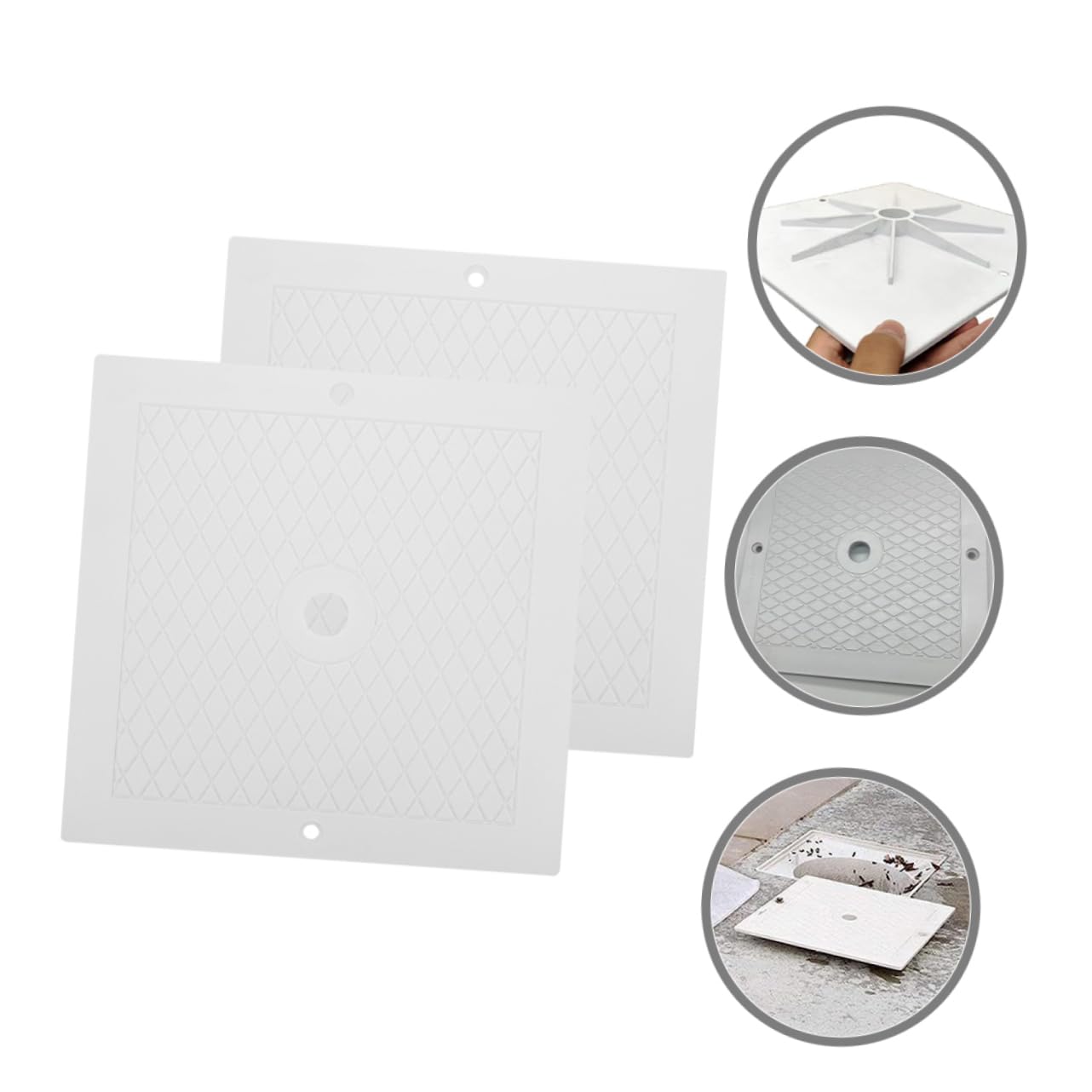 HEMOTON Tapa de Repuesto para Skimmer de Piscina 10x10 Pulgadas, Material PP Resistente, Fácil Reemplazo para Mantenimiento de Piscina, Paquete de 2 Piezas