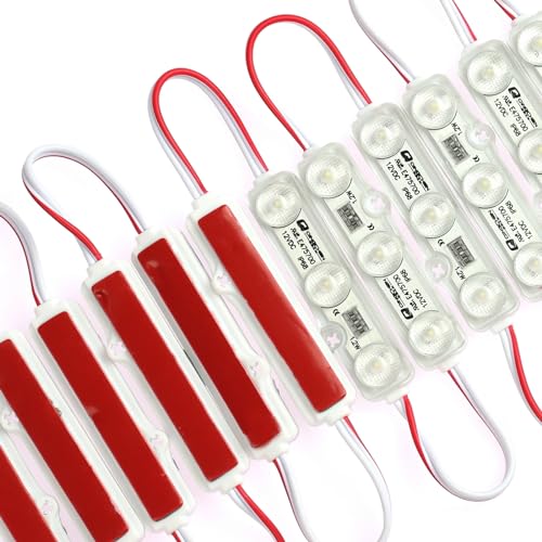 Módulo LED azul 12V para rótulos con 100 piezas impermeables y cinta adhesiva 4