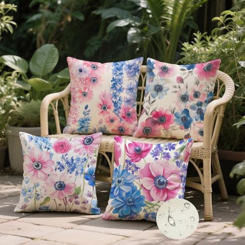 Housse de coussin violet coussin extérieur imperméable 35x35 pour chaise et lit