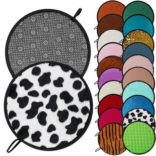 Image of Sensory Mats 20 Pack 8", Sensory Pads, Playmats for Classroom, Playroom Must Haves, Early Learning Tactile Toys, Assorted Colors & Textured Tactile Play