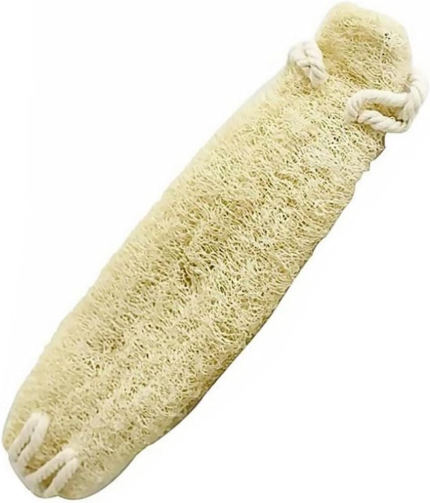 EXCEART Natural Loofah Sponge Back Scrubber for Men and Women 16.5 Inch Exfoliating Body Scrubber with Rope for Shower Suitable for Arms Legs Chest and Back