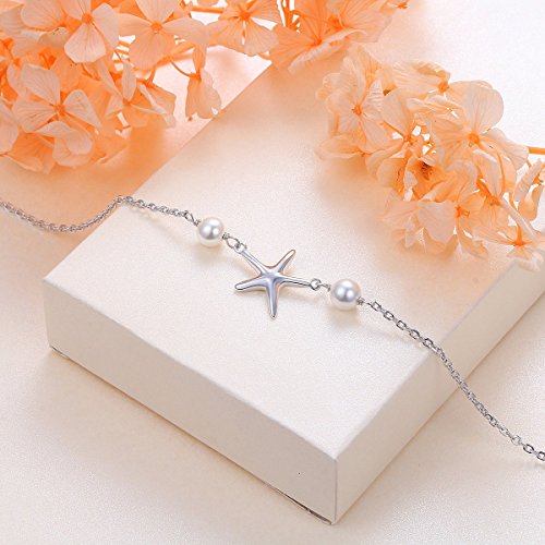 Starfish Anklet For Women S925 Sterling Silver Adjustable Foot Ocean Beach Ankle Bracelet #TOP3
