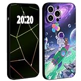 SRPHUAV Cute Astronaut Phone Case for iPhone XR Case for Boys,Cool Cartoon Rocket Design Luxury Aesthetic Shockproof Pattern Camera Protection Cover Compatible with iPhone XR Cases