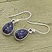 NOVICA Handcrafted Lapis Lazuli Dangle | .925 Sterling Silver Hook | Handmade Dangle Earring | Jewelry Dangle Earring | Artisan | Blue Birthstone Themed Earrings