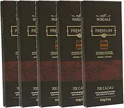 Kit Barra de Chocolate Amargo 70% – Nugali – 5unidades de 100g