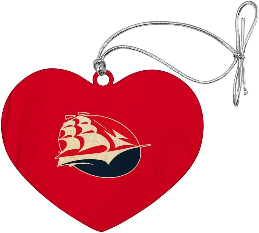 GRAPHICS & MORE Shippensburg University Primary Logo Heart Love Wood Christmas Tree Holiday Ornament
