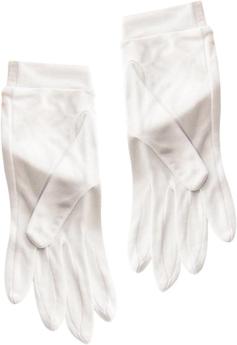 DECHOUS Breathable Silk Moisturizing Gloves for Household Use Lightweight Reusable Gloves for Hand Hydration and Pure White