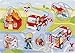 Produktbild goki 57375 - Steckpuzzle Feuerwehreinsatz aus Holz - 7 Teile