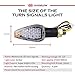 INNOGLOW Motorcycle Turn Signals 2pcs LED Bulb Indicators Motorbike Blinkers Amber Lamp Lights Fits for Choppers, Cruisers, Touring Motorbike