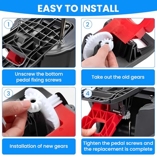 Image of SDTC Tech 2 Pcs Easy Mop Pedal Broom Spin Replacement, One Way Clutch Bearing Repair, Spin Mop Bucket Gear Replacement, Mop Bucket Bearing Compatible with Oce DAR, Vi LIDA