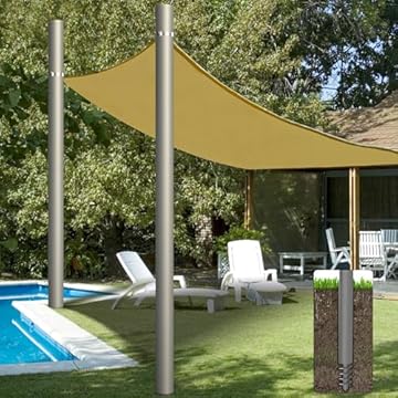 sun shade sail with posts