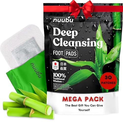 Nuubu Detox Foot Patches 30 Pcs Detox Foot Pads, Foot Detox Pads to Remove Toxins, Natural Deep Cleansing for Stress Relief & Deep Sleep, Enhance Blood Circulation