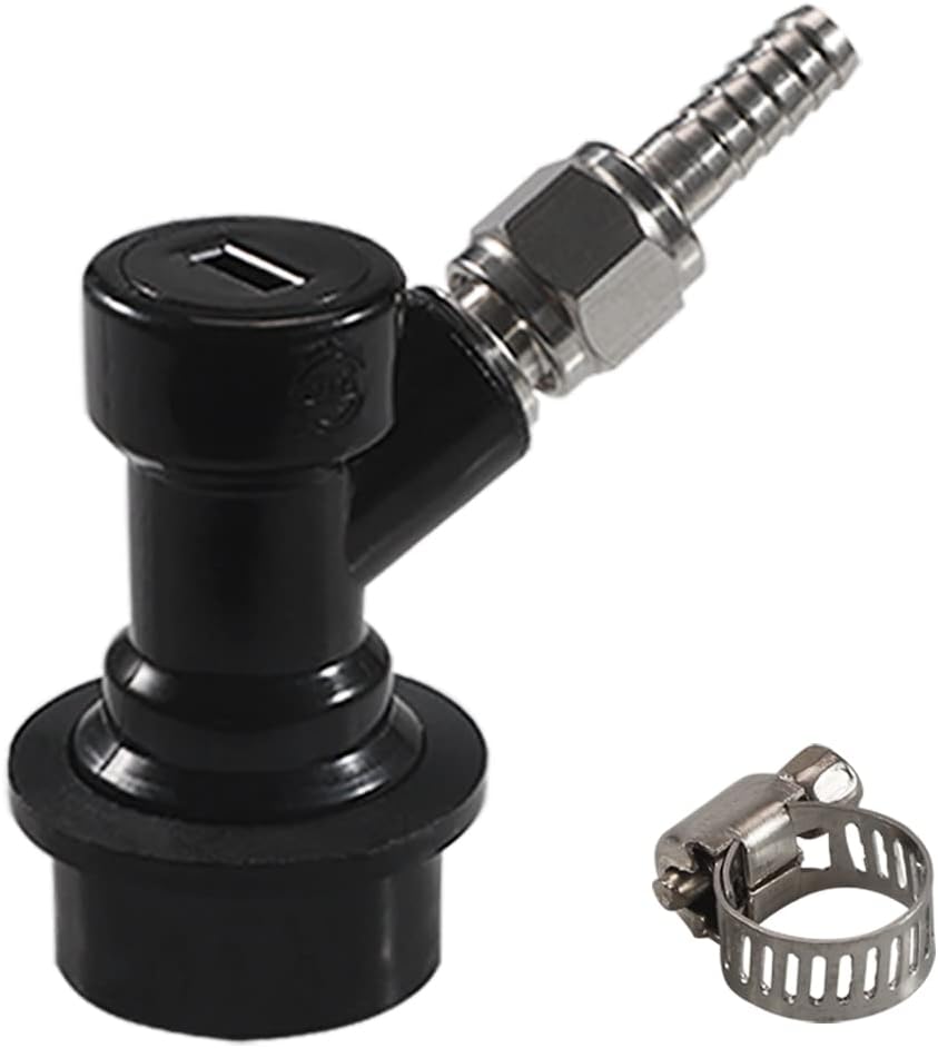 Ball Lock Liquid Disconnect with Swivel Nut and Worm Clamp for Corny Keg Home Brewing and Wine Making by PERA