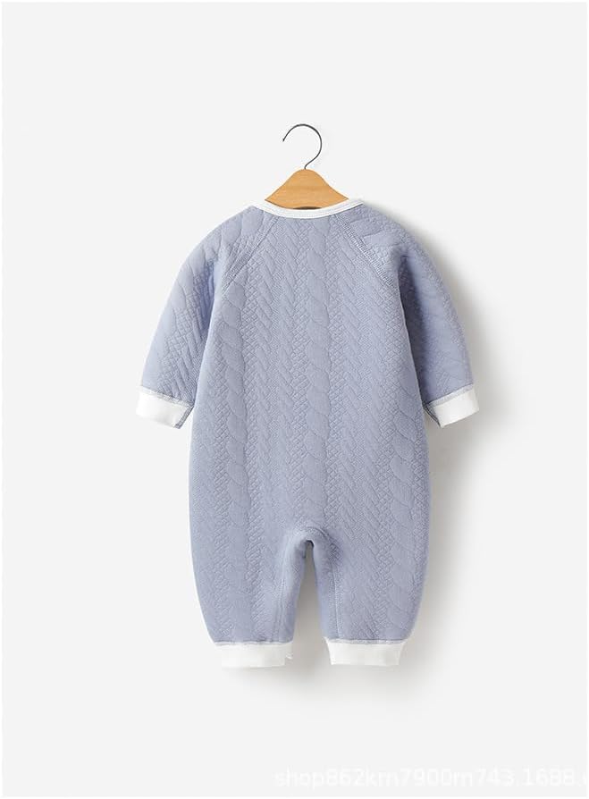 Baby Romper, Footless Knit 3-Layer 100% Cotton Newborn Pajamas & Going Home Outfit Onesise Jumpsuit for Infant - Image 2