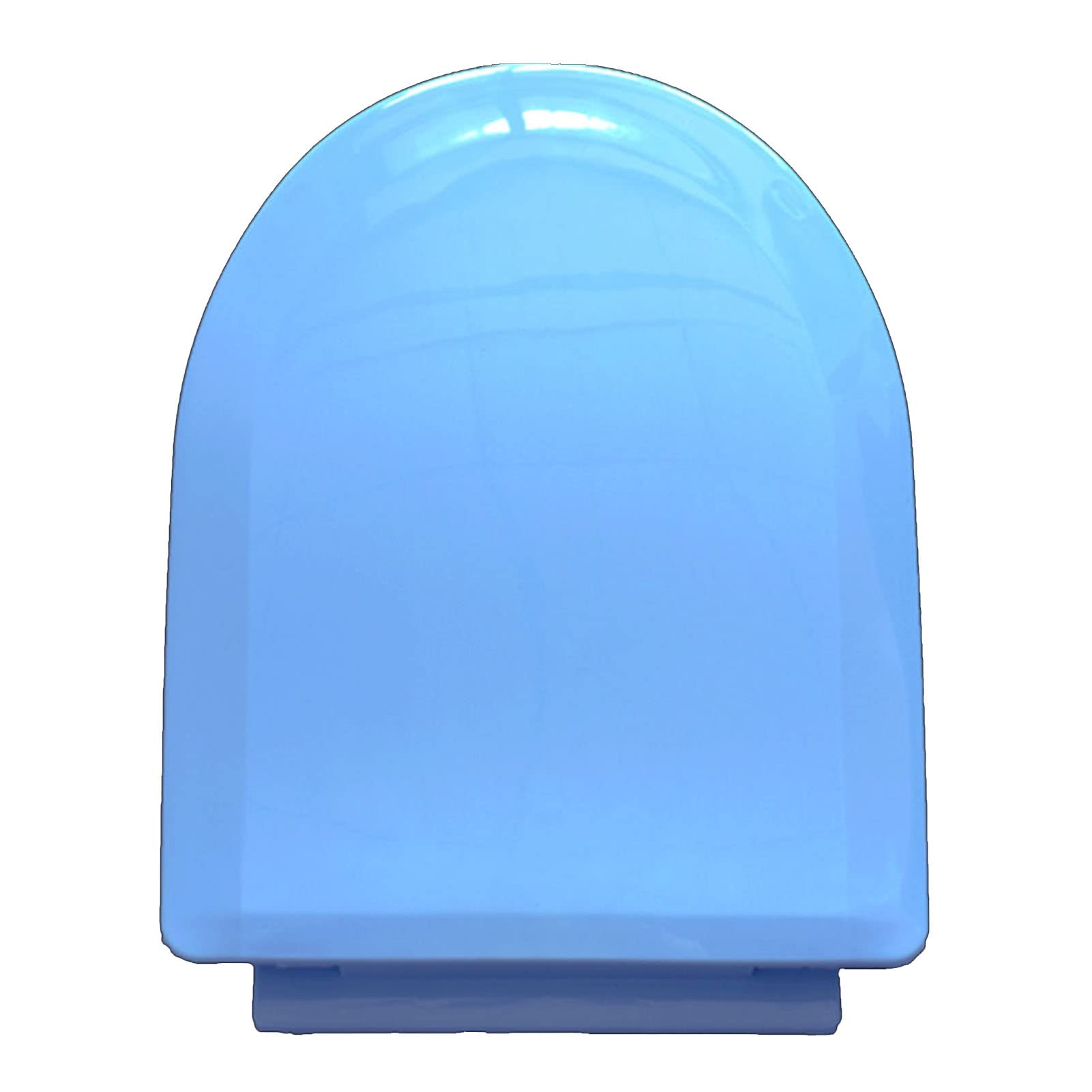 Dxpsxjl Blue Round Toilet Seat, Adjustable, Lightweight, Durable, Portable, User-Friendly, Compact, Plastic, Quiet, Close, Removable, Never