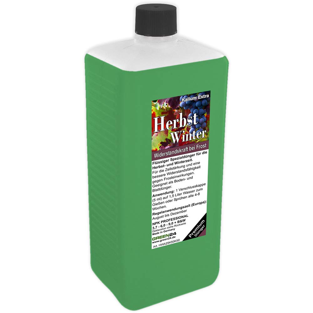 Herbst-Dnger und Winter-Dnger XL 1 Liter - Kaliumdnger flssig NPK fr  bessere Winterhrte der Pflanzen (Winterschutz/Frostschutz) : Amazon.de:  Garten