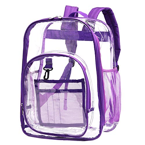 Clear Backpack, Packism Heavy Duty Clear Backpack Large Transparent Backpack for School, Security