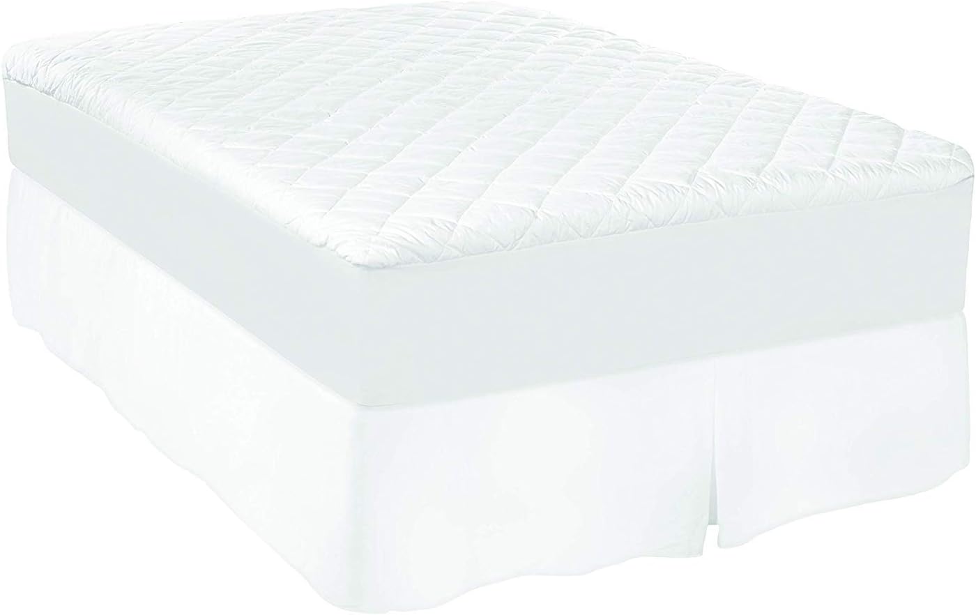 Sealy Luxury 100% Cotton Fitted Mattress Pad, King, White : Home & Kitchen