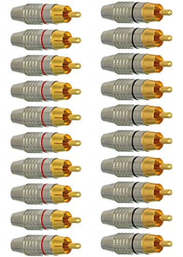 Cess Rca Plug Solder Gold Audio Video Adapter Cable Connector (20 Pack) #TOP5