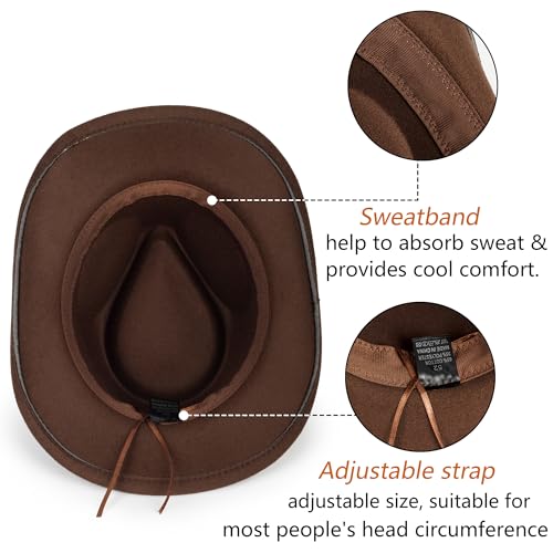 Western-Cowboy-Hat Classic Cowgirl-Hat for Kids Boys Girls Bull-Head Fedora for Party(4-8T)3