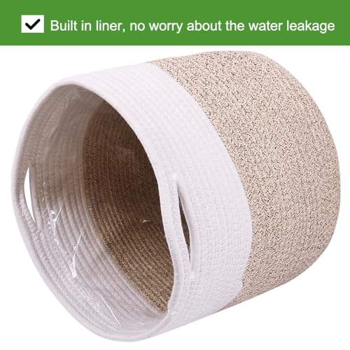 tenn well 30cm Indoor Pot for Plants with Liner Cotton Woven Storage Basket Large Plant Pots for Indoor Plants Flower Pot - Image 4