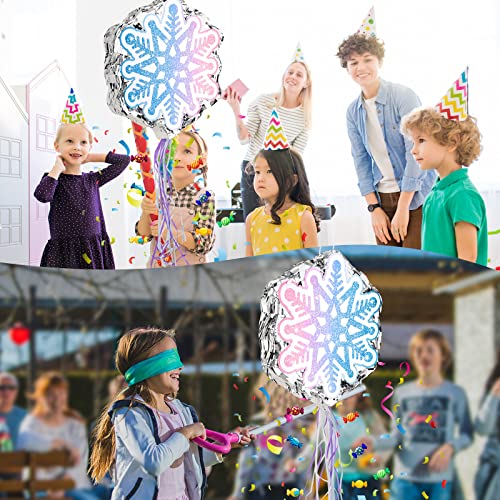 Piñata château de glace princesse bleue avec flocon de neige - 5