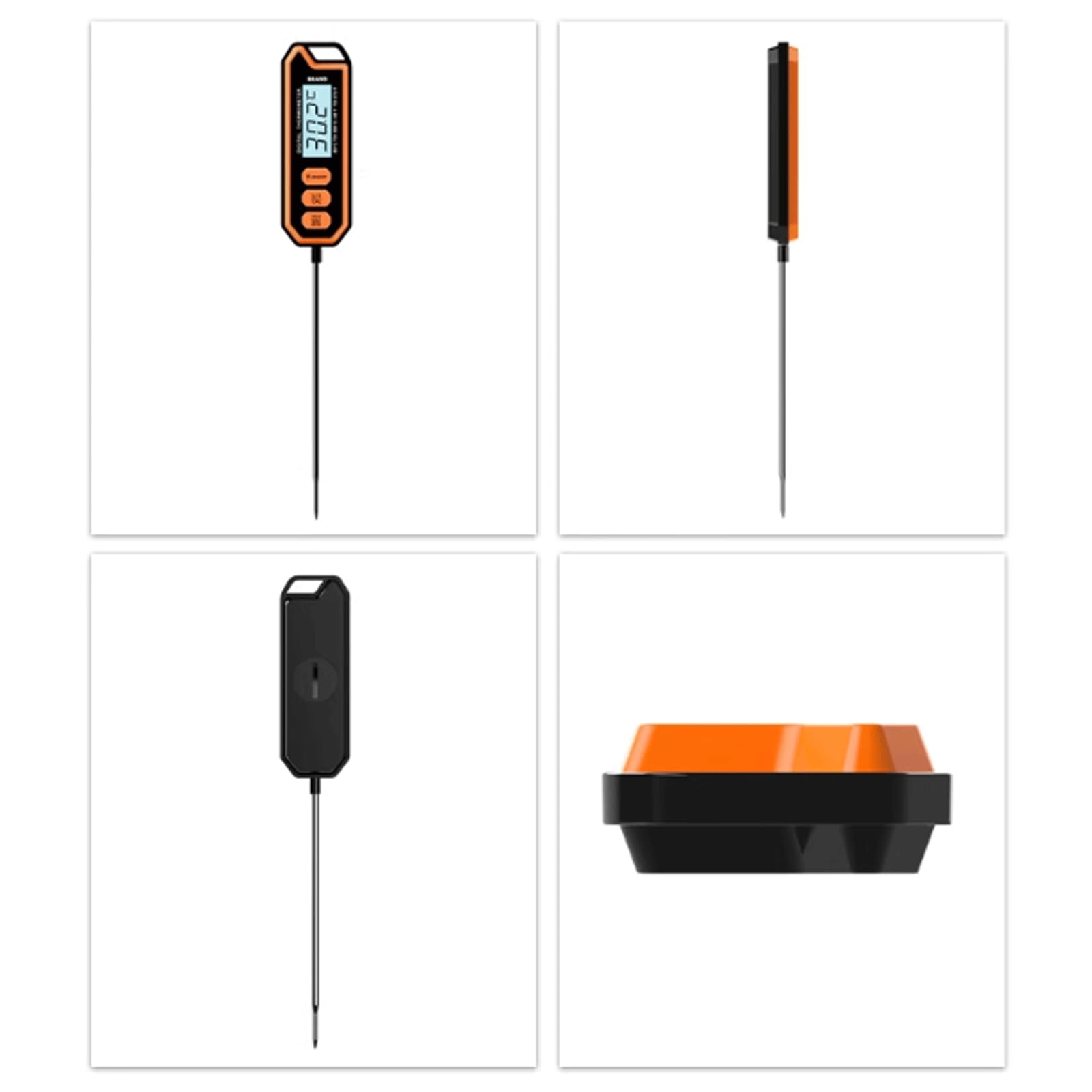 KRILLIQ Termómetro de Lectura instantánea para Carne, termómetro de Agua para Cocina con sonda súper Larga, termómetro para Barbacoa para cocinar Alimentos en la Cocina