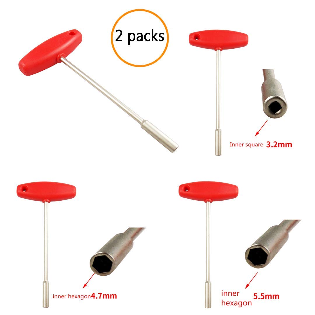 WJH9 Road Mountain Bike Maintenance hidden Spoke wrench T-sleeve Bicycle tool Steel wire Screw tightener inner hexagon Inner side Spoke cap tool,3in1