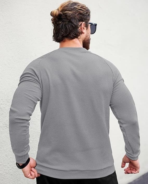 Image of Men's Stripped Full Sleeve Polycotton T-Shirt| Comfortable, Breathable, Lightweight & Stylish