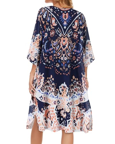 Image of Women's Kimono Beach Cover up for Summer Bathing Suits Cardigans Casual Loose Swimwear 2026