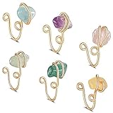 💝 Anillos de nariz africanos de cristal curativo: Recibirá 6 piezas de anillos de nariz de cristal curativo disponibles en diferentes estilos. Son elegantes y delicados, resaltando su personalidad y gusto. Diseño de anillo nasal no perforado, adecuado para principiantes que lo prueban por primera vez, indoloro y cómodo de llevar. ¡Recibirás muchos cumplidos! ¡Es un set imprescindible para los amantes de las esposas nasales!