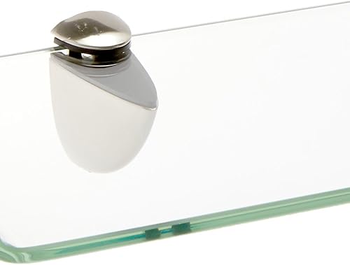 Miniatura 2 de Spancraft Glass Osprey6x18 - Estante de vidrio doblado de acero cepillado Osprey, soporte de acero cepillado, 6" x 18"