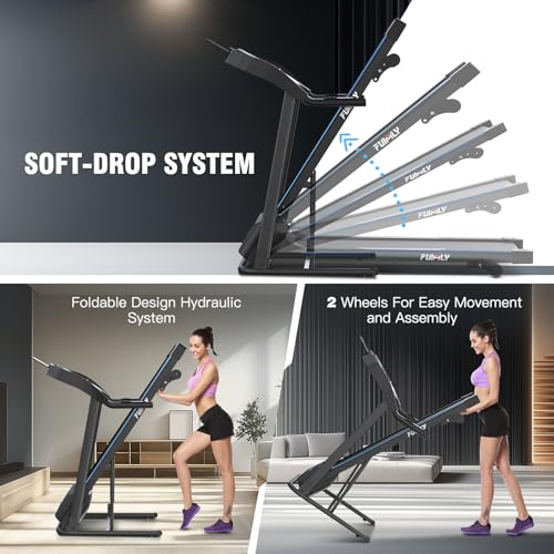 Image of Foldable Treadmill with Sit Up Bench, 2025 Upgrade 3.5HP Portable Treadmills for Home with Incline 350 lbs Capacity, Smart LCD Display Body Fat& Heart Rate, Multifunction Exercise Equipment