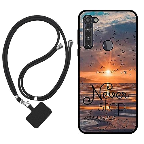 Sunrive Funda Compatible con Motorola Moto G Pro,Slim Fit Gel Mate Carcasa Case Bumper de Impactos y Anti-Arañazos Espalda Cover (Mar,Sol,Gaviotas)+1 X Correa Universal