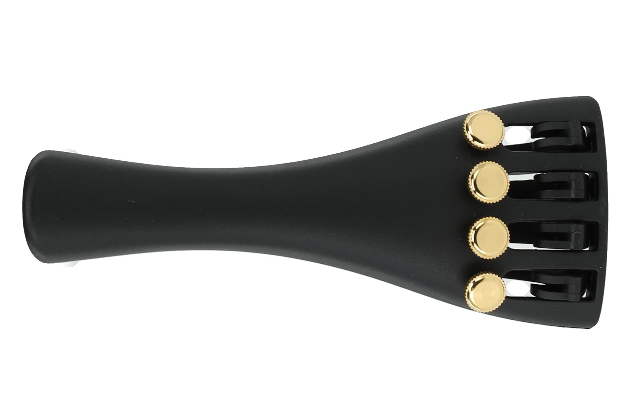 Wittner 918151G, Violin tailpiece ultra high-tech plastic, for 1/8 violin, black, gold-plated screws, Made in Germany