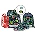 Step by Step Schulranzen-Set 2IN1 Plus „Wild T-Rex Taro“ 6-teilig, ergonomischer Tornister, höhenverstellbar mit Hüftgurt, für die Grundschule, ab der 1. Klasse, 19L, grün-schwarz, Dino-Design