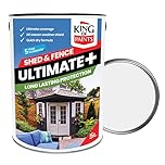 Best White Fence and Shed Paint King of Paints 5Litres - Pure White dream to apply and will transform your outdoors