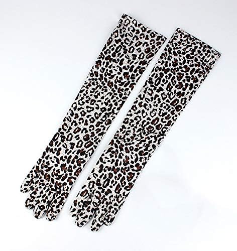 Miniatura 3 de Guantes con estampado animal de leopardo hasta el codo de Spandex - Diseños de cebra y guepardo