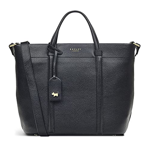 RADLEY London Rivington Women's Medium Leather Ziptop Satchel Bag, Black