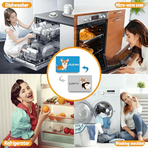 Imán divertido para lavavajillas con indicador doble para refrigerador miniatura 6