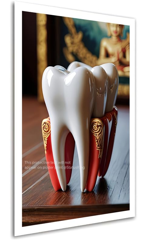 Tooth pait image Dental Clinic Poster Artwork StatusRing Dentist Poster without Frame-picture-20