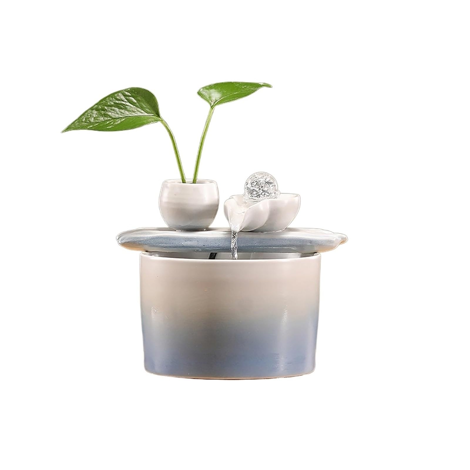Water Feature Indoor Tabletop Fountain Ceramic Meditation Relaxation Indoor Fountains
