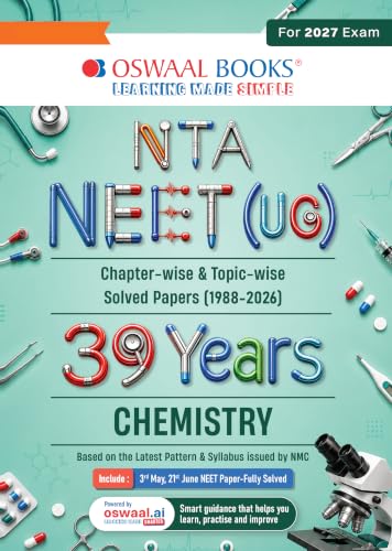 Image of Oswaal NEET 39 Years' Chapter-wise & Topic-wise Question Bank-Chemistry (1988-2026) |3rd May and 21 June 2026 Paper Fully Solved | With Revision Notes, Mind Maps & Mnemonics | Oswaal AI