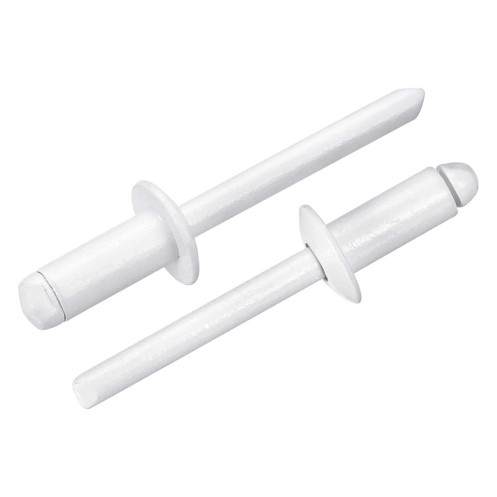 Rivets aveugles à tête ronde 6,3x12,7mm uxcell en acier zingué blanc, Lot de 50 pcs
