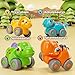 Lehoo Castle Toys for 1 Year Old Boys, Dinosaur Slide with 4 Mini Push Cars for Baby 12-18 Months, Infant Play Vehicle Set, Educational Learning First 1st Birthday Gifts for Kids, Girls, Toddlers 1-3