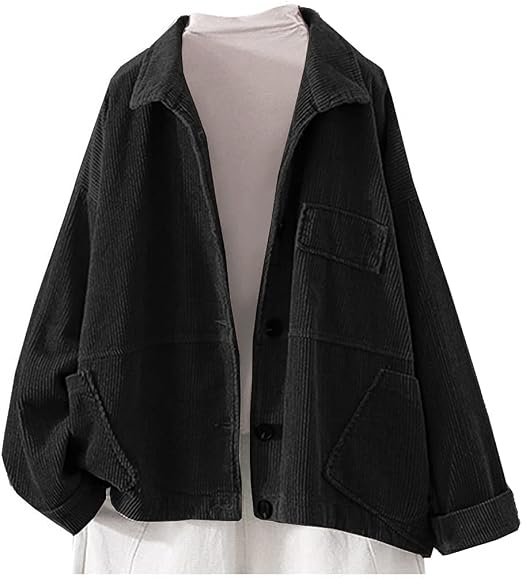 Baggy Corduroy Jacket Lapel 